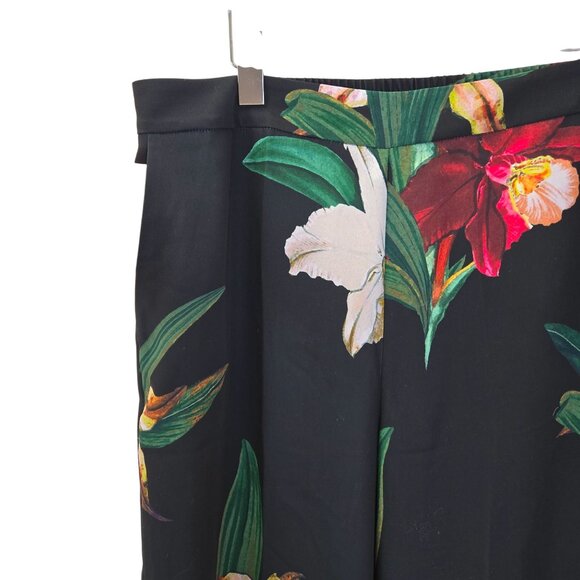 Chico's Floral Tropical Print Wide Leg Pull-On Soft Pants Size Chico's 2/12 - Picture 6 of 8